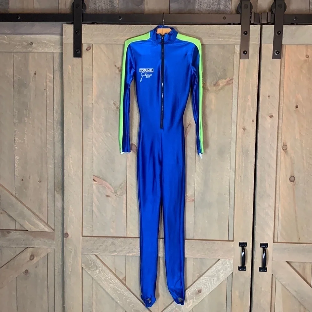 Vintage Henderson Aquatics wetsuit Blue and green Size XS - Picture 9 of 9